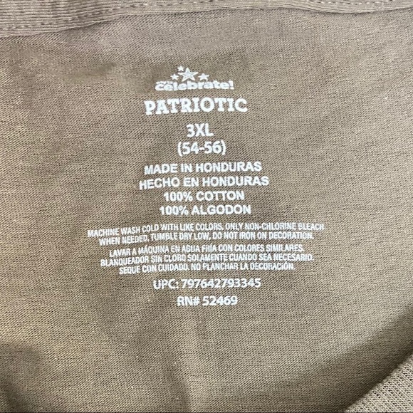 PATRIOTIC Eagle T-Shirt Short Sleeve Tee 3XL - Picture 4 of 4